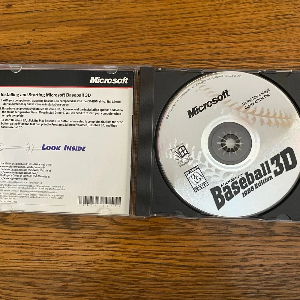 Microsoft Baseball 3D 1998 Edition PC Game